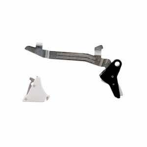 Timney Triggers ALPHAGLOCK5 Alpha Competition 9mm Luger/40 S&W/22 LR, Silver Straight Trigger, Compatible w/Glock Gen5 & Glock 44