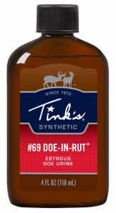 Tinks W5259 #69 Doe-In-Rut Deer Attractant Doe In Estrus Scent 4 oz Squeeze Bottle