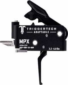 TriggerTech ARPTBB36NNF Adaptable Two-Stage Flat Trigger with 3.50-6 lbs Draw Weight & Black PVD Finish for Sig MPX