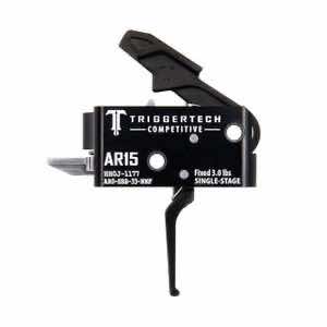 TriggerTech AR0SBB33NNF Competitive Flat Single-Stage 3 lbs Fixed for AR-15