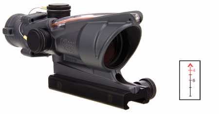 Trijicon 100308 ACOG Sniper Gray 4x 32mm Illuminated Red Chevron .223/5.56 BDC Reticle