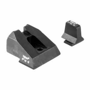 Trijicon 600900 Suppressor/Optic Height Sights- Smith & Wesson M&P/ M&P 2.0 Black | Green Tritium White Outline Front Sight Green Tritium White Outline Rear Sight