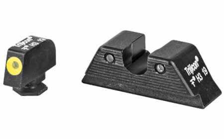 Trijicon 601091 HD XR Night Sight Set Green Tritium/Yellow Outline Front, Green Tritium Rear, Black Frame, Fits Most Glock/17 MOS/19 MOS/45 MOS