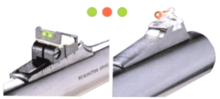 TruGlo TG961R Slug Gun Series Black | Red Fiber Optic Front Sight Green Fiber Optic Rear