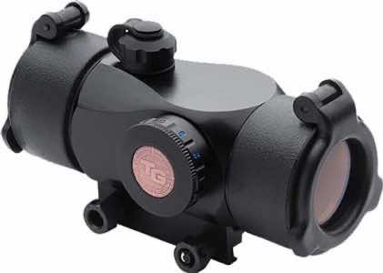 TruGlo TG-TG8230B Triton Black Anodized 1x 30mm 5 MOA Illuminated Tri-Color Dot Reticle Clamshell Packaging