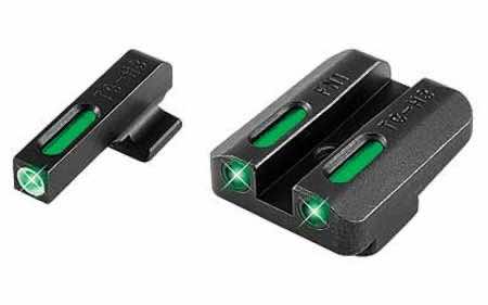 TruGlo TG13FN3A TFX Black | Green Tritium & Fiber Optic White Outline Front Sight Green Tritium & Fiber Optic Rear Sight