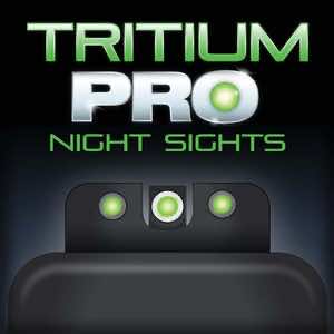 TruGlo TG231R2W Tritium Pro Black | Green Tritium White Outline Front Sight Green Tritium Rear Sight