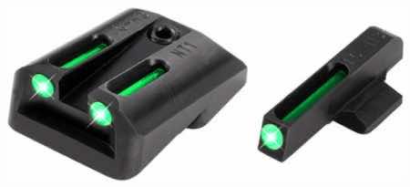 TruGlo TG131NT2 TFO Black | Green Tritium & Fiber Optic Front Sight Green Tritium & Fiber Optic Rear Sight