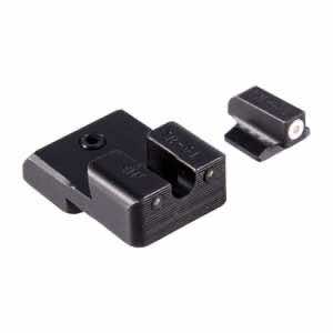 TruGlo TG231N1W Tritium Pro Black | Green Tritium White Outline Front Sight Green Tritium Rear Sight