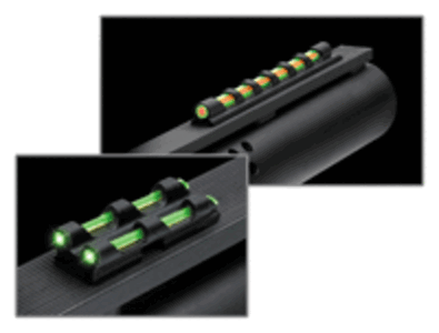 Truglo TG94D Gobble-Dot Universal Shotgun Green/Red Fiber Optic Green Fiber Optic Black