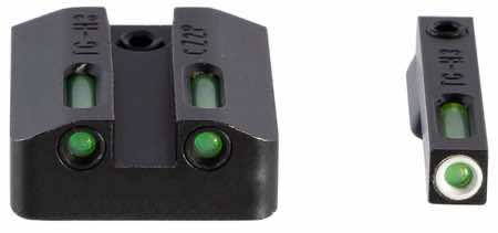 TruGlo TGTG13CZ2A TFX Black | Green Tritium & Fiber Optic White Outline Front Sight Green Tritium & Fiber Optic Rear Sight