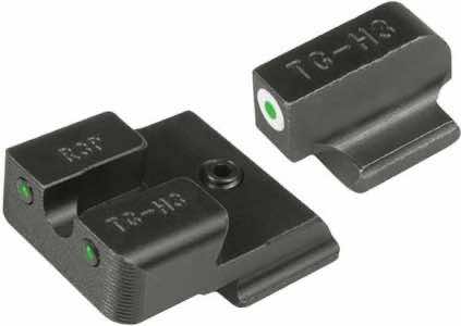 TruGlo TG231R3W Tritium Pro Black | Green Tritium White Outline Front Sight Green Tritium Rear Sight