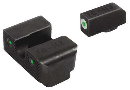 TruGlo TG13WA3PC TFX Pro Black | Green Tritium & Fiber Optic Orange Outline Front Sight Green Tritium & Fiber Optic Rear Sight