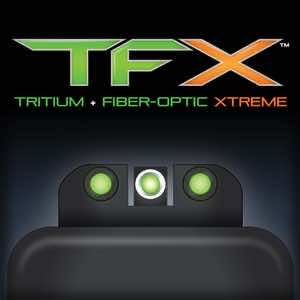TruGlo TG13WA3A TFX Black | Green Tritium & Fiber Optic White Outline Front Sight Green Tritium & Fiber Optic Rear Sight