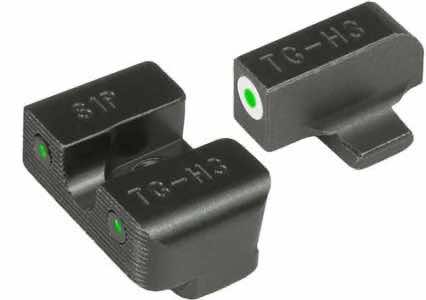 TruGlo TG231S1W Tritium Pro Black | Green Tritium White Outline Front Sight Green Tritium Rear Sight