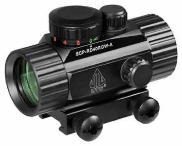 UTG SCPRD40RGWA ITA Black Anodized 1x 38mm Tube 4 MOA Red/Green CBQ Dot Reticle