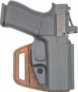 Versacarry VSL211SHD V-Slide OWB Brown Leather/Polymer Belt Slide Fits M&P Shield Right Hand