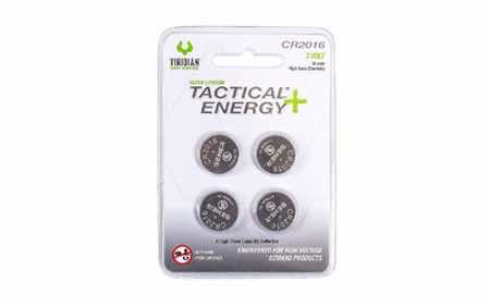 Viridian 3500013 CR2016 Lithium Battery Tactical Energy Silver 3.0 Volts 85 mAh (4) Single Pack