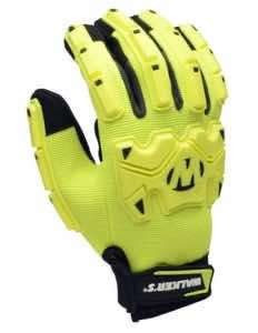 Walker's GWPSFHVFFPUIL2LG Impact Protection Black/Yellow Synthetic Leather Large Hook & Loop Closure