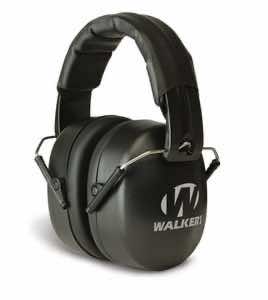 Walker's GWPEXFM3 EXT Range Shooting Muff 30 dB Over the Head Black Polymer