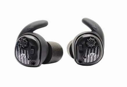 Walker's GWPSLCR Silencer Electronic Ear Buds 25 dB In The Ear Matte Black/Carbon Fiber