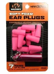 Walker's GWPPLGCANPK Foam Ear Plugs 32 dB Pink Adult 7 Pair