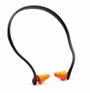 Walker's GWPPLGBND Pro-Tek Ear Plug Band Foam, 25 dB, Behind The Neck Orange/Black Adult