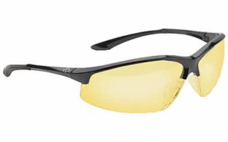 Walker's GWPIKNOF1AMB Ballistic Eyewear IKON Tanker Adult Amber Lens Matte Black Frame