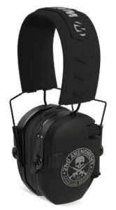 Walker's GWPRSEMFS2A Razor Slim Electronic Freedom Muff 23 dB Over the Head Black w/Distressed 2nd Amendment Polymer