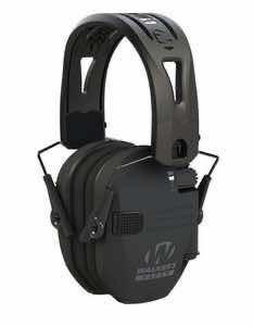 Walker's GWPRSEMRH RAZR Razor Slim Electronic Muff 23 dB Over the Head Black Polymer