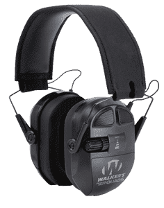 Walker's GWPXPMQB Ultimate Power Quad Muff 26 dB Over the Head Black Polymer