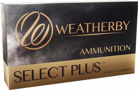 Weatherby H22455SP Select Plus 224 Wthby Mag 55 gr Spire Point 20 Per Box/ 10 Case