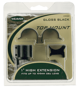 Weaver Mounts 49061 Detachable Top Mount Dual Extension Rings Black 1
