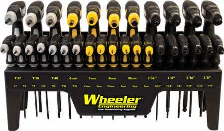 Wheeler 1081957 SAE/Metric Hex & Torx P-Handle Set Black Rubber Handle 30 Pieces