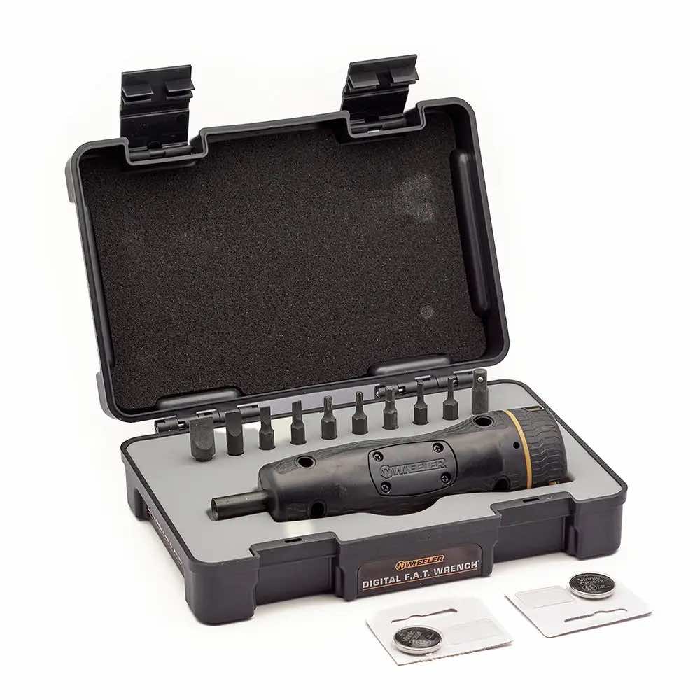 Wheeler 4001001 F.A.T. Digital Wrench Black/Yellow Universal Firearm 12 Pieces Features Digital LCD