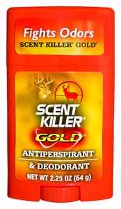 Wildlife Research 1247 Scent Killer Gold Antiperspirant & Deodorant Odor Eliminator Odorless Scent 2.25 oz Stick