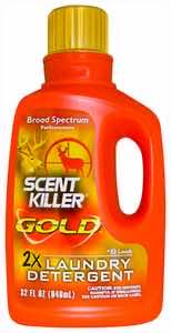 Wildlife Research 1249 Scent Killer Gold Laundry Detergent Odor Eliminator Odorless Scent 32oz Bottle