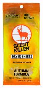 Wildlife Research 580 Scent Killer Odor Eliminator Autumn Scent Dryer Sheet 12