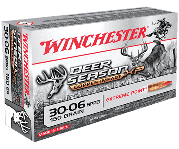 Winchester Ammo X3006CLF Copper Impact 30-06 Springfield 150 gr Copper Extreme Point Lead Free 20 Per Box/ 10 Case