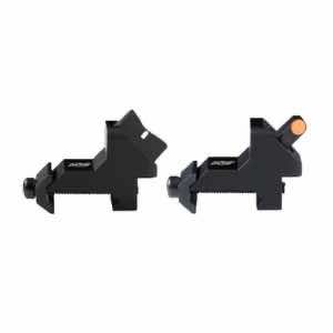 XS Sights AR00081N XTI2 45 Degree Offset BUIS Non-Tritium Set Black Orange Front White Stripe Rear for AR-15