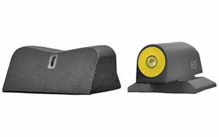 XS Sights SW0036P5Y DXT2 Big Dot Night Sights- Smith and Wesson Black | Green Tritium Yellow Outline Front Sight Green Tritium White Outline Bar Rear Sight