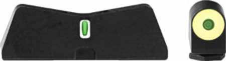 XS Sights SI0013S5Y DXT2 Big Dot Night Sights- Sig Sauer- Springfield Armory Black | Green Tritium Yellow Outline Front Sight Green Tritium White Outline Bar Rear Sight
